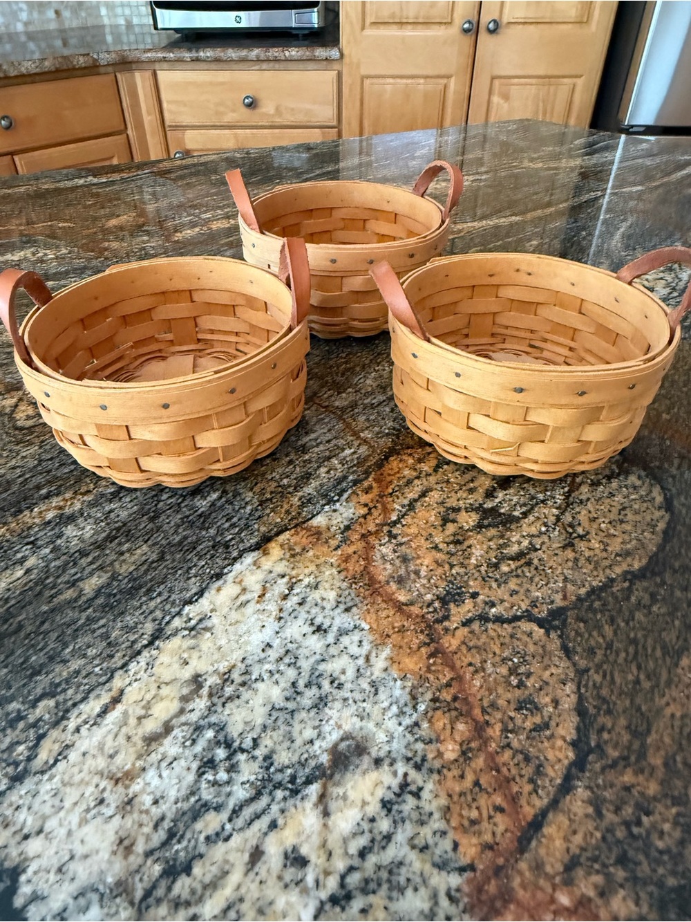 Set of 3 Longaberger Darning Baskets